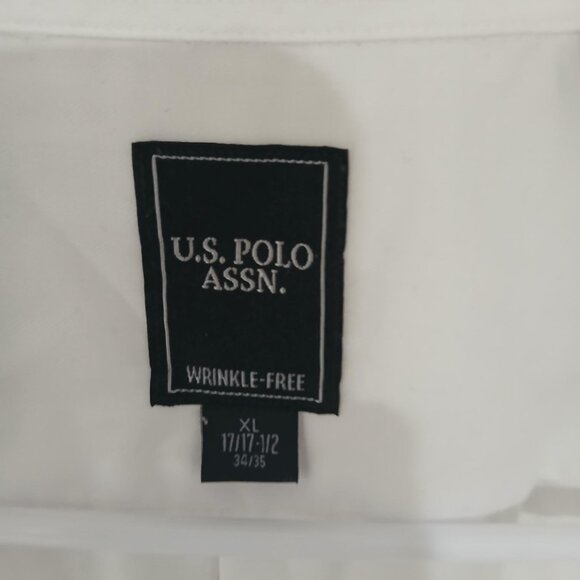 U.S Polo Assn White Shirt Wrinkle free men's Long Sleeve button Shirt Size XL. - Picture 13 of 14